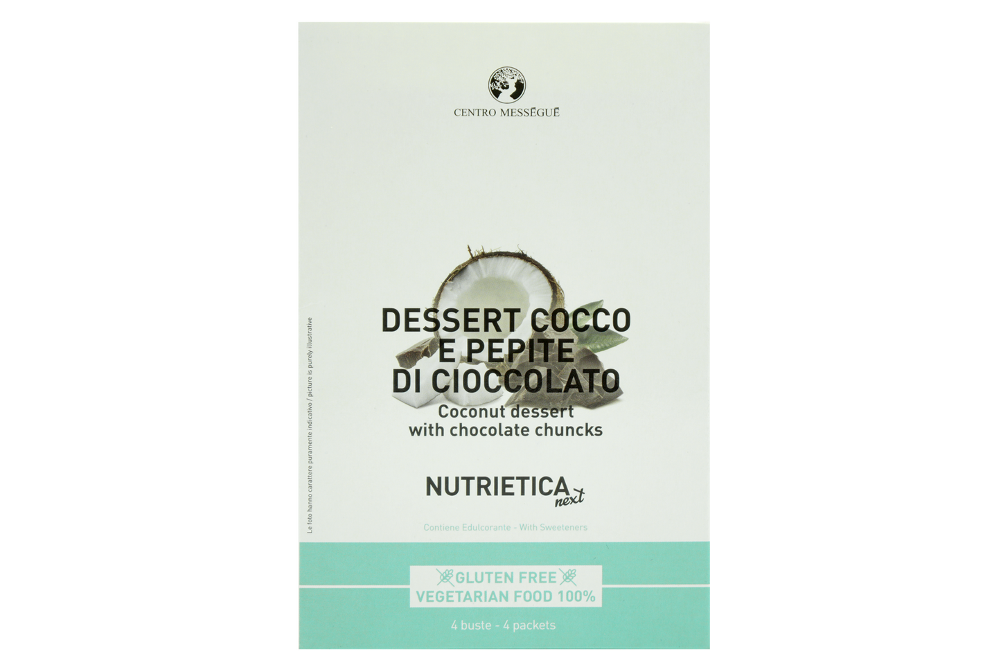 Dessert cocco e pepite di cioccolato (conf. 4 buste) GLUTEN FREE 100% VEGE- TARIAN FOOD