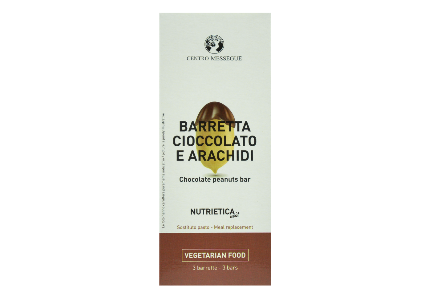 Barretta cioccolato e arachidi (conf. 3 barrette) 100% VEGETARIAN FOOD